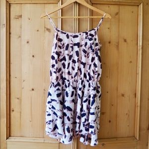 Banana Republic Pink and Black Ruffle Dress